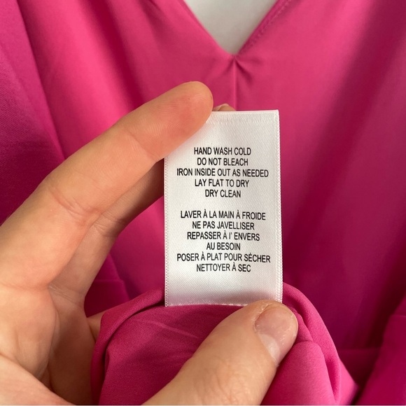 One33 Social Magenta Pink Bow Mini Dress Sleeveless Spaghetti Strap Party 00 - Picture 9 of 13